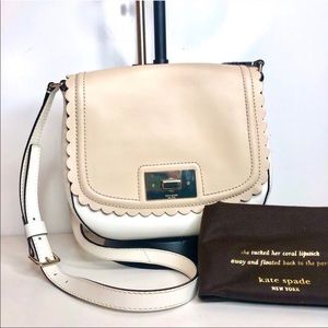 Kate Spade Leather Scalloped Crossbody Bag Purse